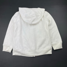 Load image into Gallery viewer, Boys H&amp;T, white fleece lined zip hoodie sweater, EUC, size 6,  