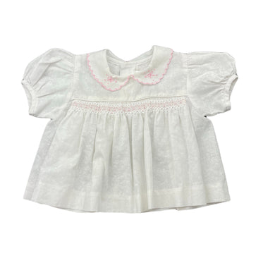 Girls Maude Wilson, vintage smocked embroidered lightweight top, FUC, size 00,  