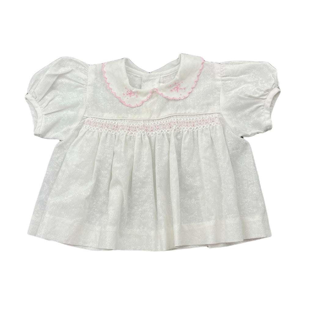 Girls Maude Wilson, vintage smocked embroidered lightweight top, FUC, size 00,  
