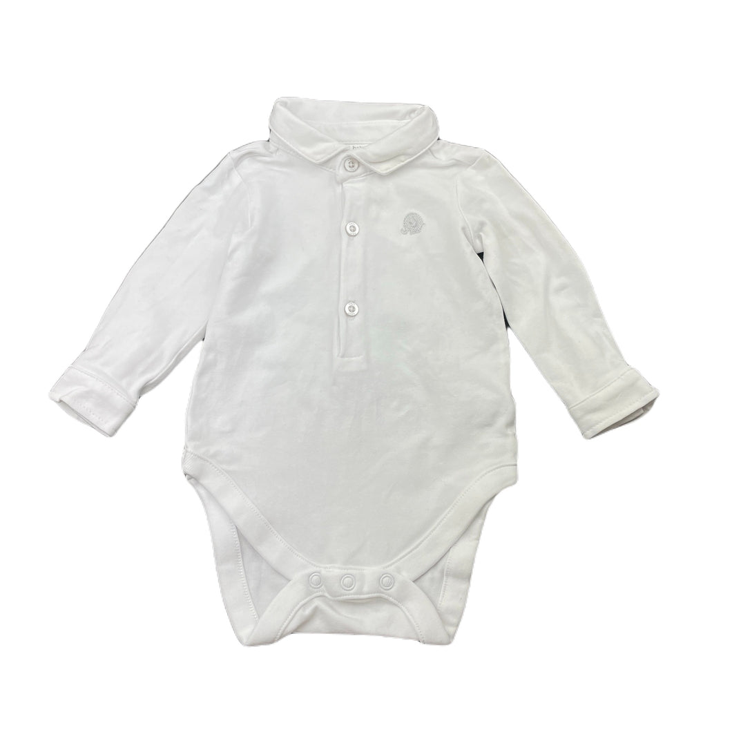 Boys Next, white stretchy polo romper, FUC, size 0,  