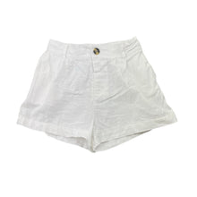 Load image into Gallery viewer, Girls Cotton On, white linen blend shorts, elasticated, FUC, size 6,  