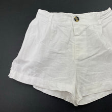 Load image into Gallery viewer, Girls Cotton On, white linen blend shorts, elasticated, FUC, size 6,  