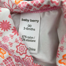Load image into Gallery viewer, Girls Baby Berry, floral long sleeve swim one-piece, GUC, size 00,  