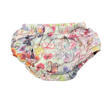 Load image into Gallery viewer, Girls KIP &amp; CO, FLOWER FAIRIES linen nappy cover / bloomers, GUC, size 00,  