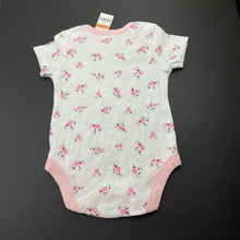 Load image into Gallery viewer, Girls Baby Berry, floral cotton bodysuit / romper, NEW, size 00,  