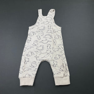 unisex Baby Berry, stretchy overalls / romper, dinosaurs, EUC, size 000,  