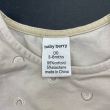 Load image into Gallery viewer, Girls Baby Berry, stretchy summer romper, rainbows, GUC, size 00,  