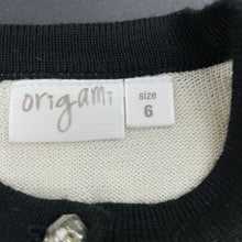 Load image into Gallery viewer, Girls Origami, wool blend lightweight knit cardigan, light mark front, FUC, size 6,  