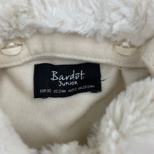 Load image into Gallery viewer, Girls Bardot Junior, cream jacket / coat, detachable faux fur collar, EUC, size 2,  