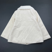 Load image into Gallery viewer, Girls Bardot Junior, cream jacket / coat, detachable faux fur collar, EUC, size 2,  
