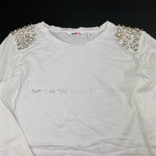 Load image into Gallery viewer, Girls Pavement, embellished cotton long sleeve tee / top, FUC, size 14,  