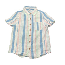 Load image into Gallery viewer, Boys KID, striped linen / cotton short sleeve shirt, EUC, size 3,  