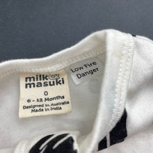 Load image into Gallery viewer, unisex Milk &amp; Masuki, organic cotton blend zip coverall / romper, FUC, size 0,  