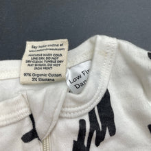 Load image into Gallery viewer, unisex Milk &amp; Masuki, organic cotton blend zip coverall / romper, FUC, size 0,  