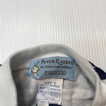 Load image into Gallery viewer, unisex Peter Rabbit, vintage cotton romper, FUC, size 0,  