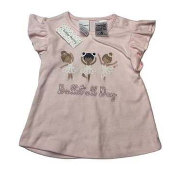 Girls Baby Berry, soft cotton t-shirt / top, ballet, NEW, size 0,  