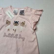 Load image into Gallery viewer, Girls Baby Berry, soft cotton t-shirt / top, ballet, NEW, size 0,  