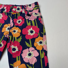 Load image into Gallery viewer, Girls Gymboree, colourful floral cotton cropped pants adjustable, Inside leg: 29cm, FUC, size 5,  