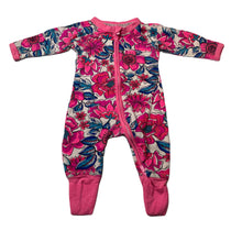 Load image into Gallery viewer, Girls Bonds, floral zip wondersuit / zippy / romper, FUC, size 000,  