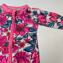 Load image into Gallery viewer, Girls Bonds, floral zip wondersuit / zippy / romper, FUC, size 000,  