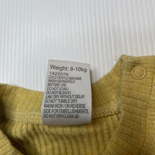 Load image into Gallery viewer, unisex Baby Berry, yellow ribbed stretchy tee / top, GUC, size 0,  