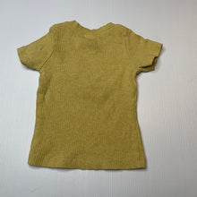 Load image into Gallery viewer, unisex Baby Berry, yellow ribbed stretchy tee / top, GUC, size 0,  