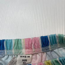 Load image into Gallery viewer, Girls SHEIN, striped lightweight shorts, elasticated, GUC, size 4,  
