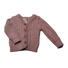 Load image into Gallery viewer, Girls La Sienna Couture, pink knitted cotton cardigan, GUC, size 00,  