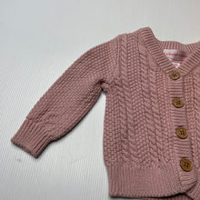 Load image into Gallery viewer, Girls La Sienna Couture, pink knitted cotton cardigan, GUC, size 00,  