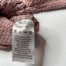 Load image into Gallery viewer, Girls La Sienna Couture, pink knitted cotton cardigan, GUC, size 00,  