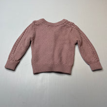 Load image into Gallery viewer, Girls La Sienna Couture, pink knitted cotton cardigan, GUC, size 00,  