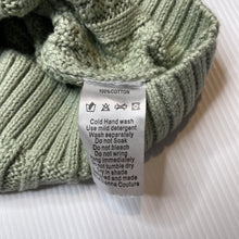 Load image into Gallery viewer, Girls La Sienna Couture, sage cotton knitted sweater / jumper, NEW, size 0,  