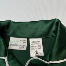 Load image into Gallery viewer, unisex Peter Alexander, green satin pyjama set, EUC, size 000,  