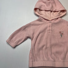 Load image into Gallery viewer, Girls Dymples, embroidered soft feel ribbed hooded top, EUC, size 00,  