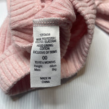 Load image into Gallery viewer, Girls Dymples, embroidered soft feel ribbed hooded top, EUC, size 00,  