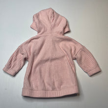 Load image into Gallery viewer, Girls Dymples, embroidered soft feel ribbed hooded top, EUC, size 00,  