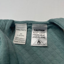 Load image into Gallery viewer, unisex Baby Berry, lightly quilted overalls / romper, EUC, size 00,  