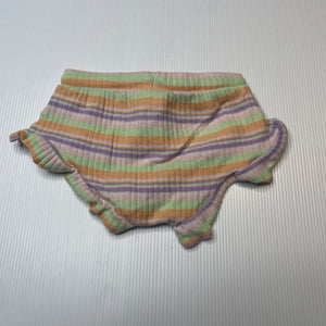 Girls Dymples, ribbed organic cotton blend shorts, elasticated, GUC, size 00,  