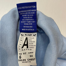 Load image into Gallery viewer, unisex Scags, blue roll neck top / skivvy, EUC, size 6,  