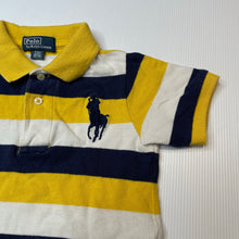 Load image into Gallery viewer, Boys Polo by Ralph Lauren, striped cotton polo top, large pony, wash fade, FUC, size 2,  