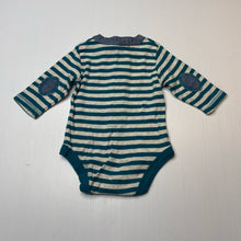 Load image into Gallery viewer, Boys Dymples, striped cotton henley bodysuit / romper, GUC, size 000,  