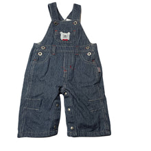 Load image into Gallery viewer, Boys Pumpkin Patch, cotton lined denim overalls / dungarees, EUC, size 000,  