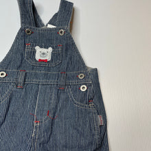 Load image into Gallery viewer, Boys Pumpkin Patch, cotton lined denim overalls / dungarees, EUC, size 000,  