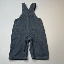 Load image into Gallery viewer, Boys Pumpkin Patch, cotton lined denim overalls / dungarees, EUC, size 000,  