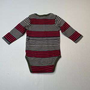 Boys Charlie & Me, striped cotton bodysuit / romper, EUC, size 000,  