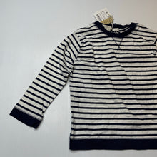 Load image into Gallery viewer, Boys Zara, navy &amp; white stripe cotton long sleeve top, NEW, size 2-3,  