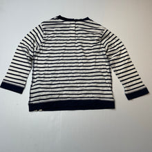 Load image into Gallery viewer, Boys Zara, navy &amp; white stripe cotton long sleeve top, NEW, size 2-3,  