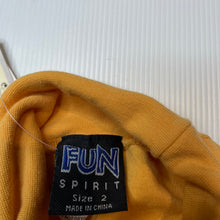 Load image into Gallery viewer, unisex Fun Spirit, gold roll neck top / skivvy, NEW, size 2,  