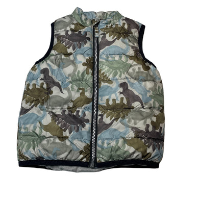 Boys Dymples, puffer vest / sleeveless jacket, dinosaurs, GUC, size 2,  