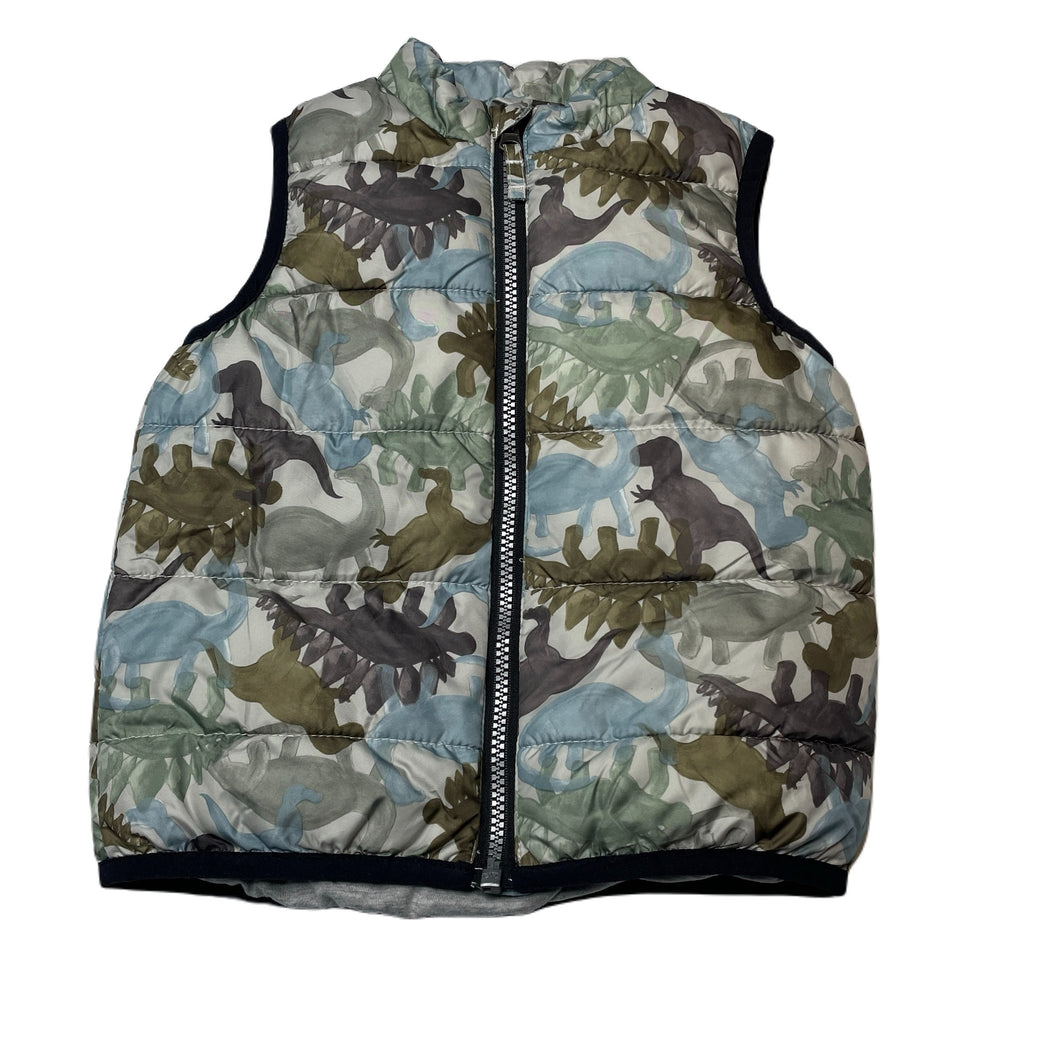 Boys Dymples, puffer vest / sleeveless jacket, dinosaurs, GUC, size 2,  